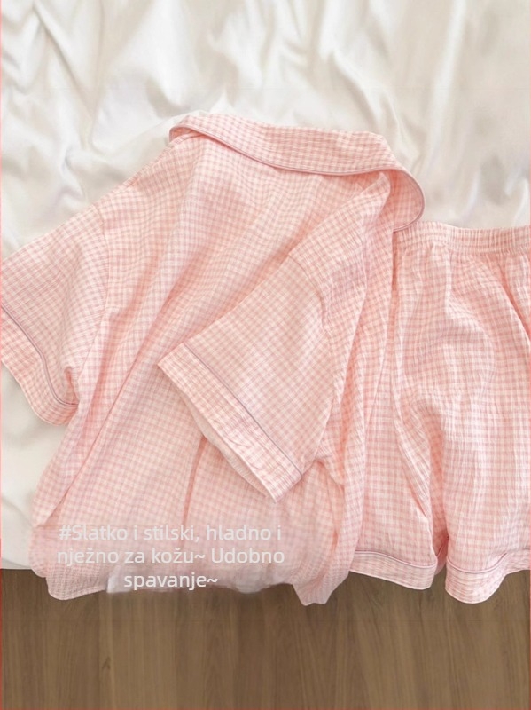 Dječji ljetni pidžama set – Cloud Cotton, 100% poliester, kratki rukavi, tanki materijal