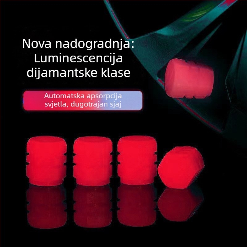 Svjetleća kapica ventila za automobil, bicikl i motocikl