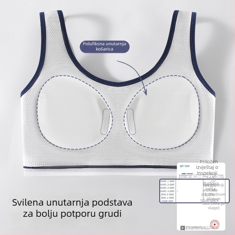 Grudnjak za djevojčice sa svilenom podstavom, za učenice srednje škole i gimnazije, prozračan i udoban, s punim košaricama