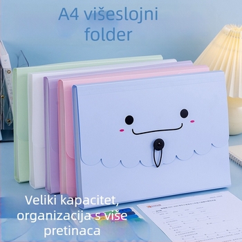 A4 višeslojni accordion folder za dokumente, velika kapaciteta, školskog papira organizator