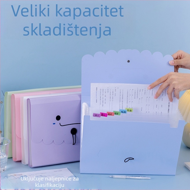 A4 višeslojni accordion folder za dokumente, velika kapaciteta, školskog papira organizator