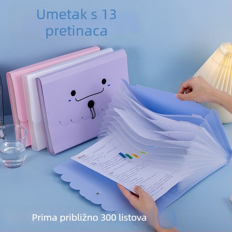 A4 višeslojni accordion folder za dokumente, velika kapaciteta, školskog papira organizator