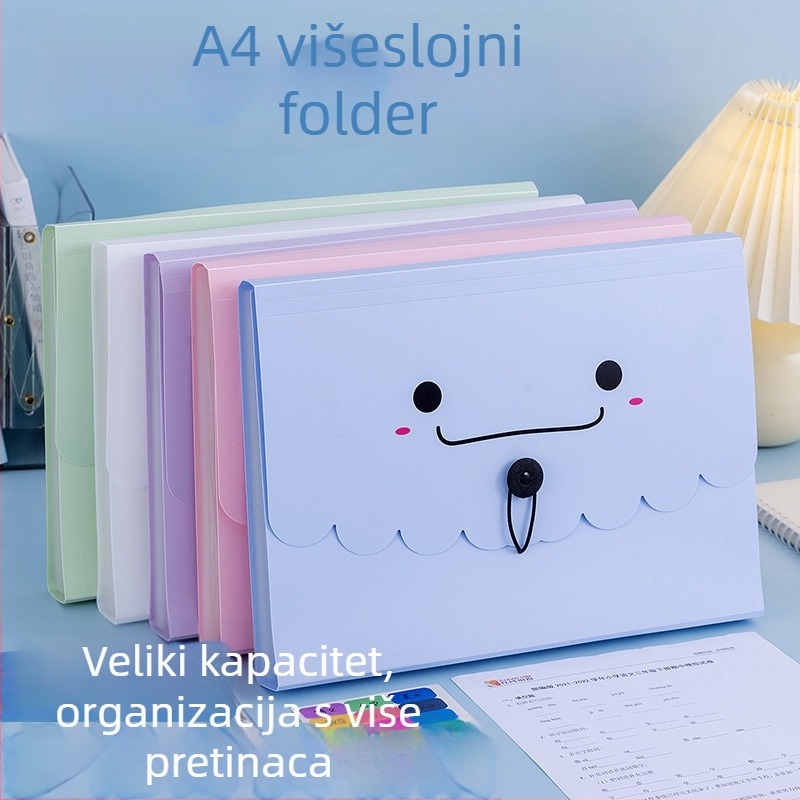 A4 višeslojni accordion folder za dokumente, velika kapaciteta, školskog papira organizator