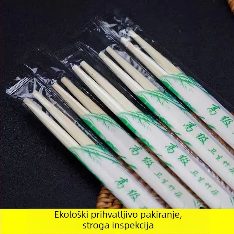 Na veliko jednokratne štapiće za jelo od visokokvalitetnog bambusa, pojedinačno pakirane za hotele i restorane