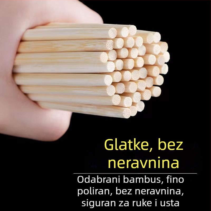 Na veliko jednokratne štapiće za jelo od visokokvalitetnog bambusa, pojedinačno pakirane za hotele i restorane