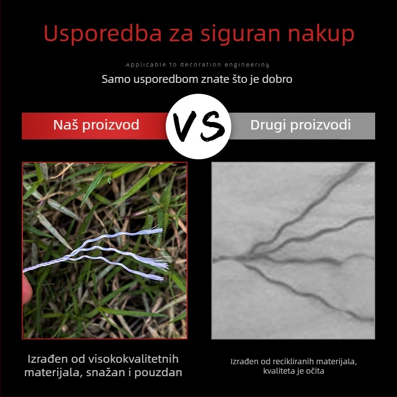 Crveno-bijela najlon linija za građevinske radove i označavanje