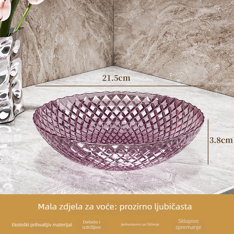 Prozirni pladanj za voće – lagani luksuz, pladanj za voće, užine i slatkiši za dnevni boravak