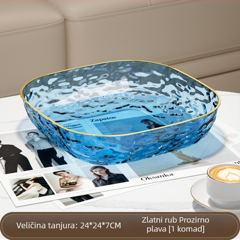 20 cm pladanj za voće za kućnu upotrebu, pladanj za voće za dnevni boravak, lagano luksuzna posuda za voće, posuda za užine s visokom estetikom, izložba slatkiša u uredu