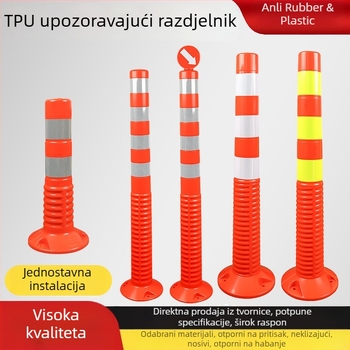 TPU upozoravajući stubovi visoke elastičnosti, čvrsti i otporni na kompresiju, otporni na udarce i vraćanje, vanjski reflektirajući stubovi, zaštitni film visoke čvrstoće