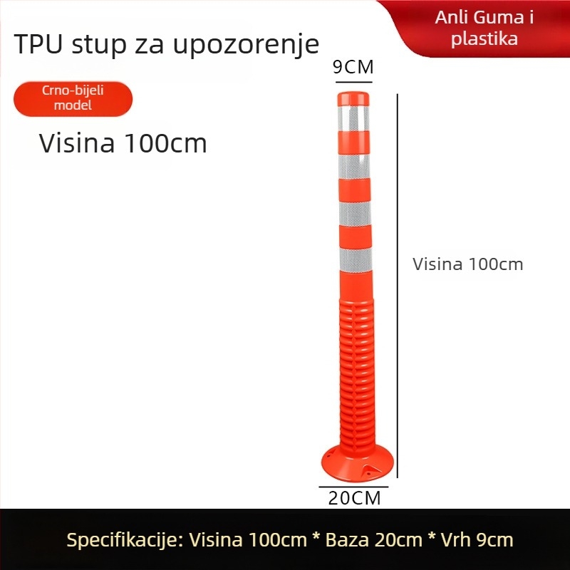 TPU upozoravajući stubovi visoke elastičnosti, čvrsti i otporni na kompresiju, otporni na udarce i vraćanje, vanjski reflektirajući stubovi, zaštitni film visoke čvrstoće