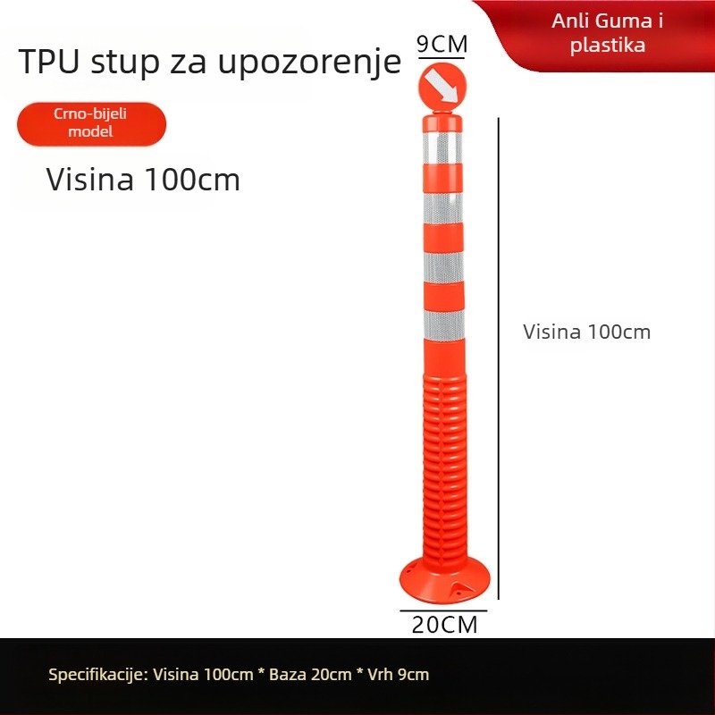 TPU upozoravajući stubovi visoke elastičnosti, čvrsti i otporni na kompresiju, otporni na udarce i vraćanje, vanjski reflektirajući stubovi, zaštitni film visoke čvrstoće
