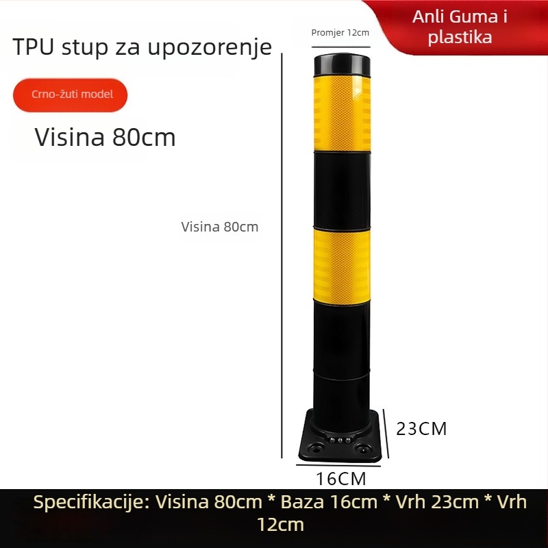 TPU upozoravajući stubovi visoke elastičnosti, čvrsti i otporni na kompresiju, otporni na udarce i vraćanje, vanjski reflektirajući stubovi, zaštitni film visoke čvrstoće
