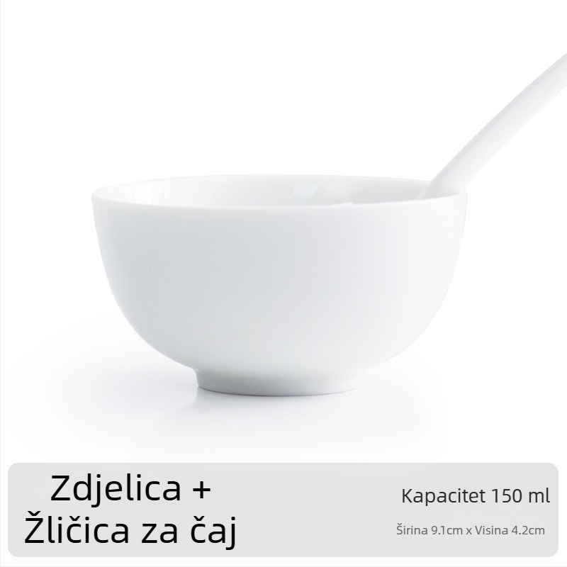 Šalica za ocjenjivanje oolong čaja od bijelog porculana s poklopcem, QS certificirano, za ocjenu čajnih listova i edukaciju; pogodna za logo