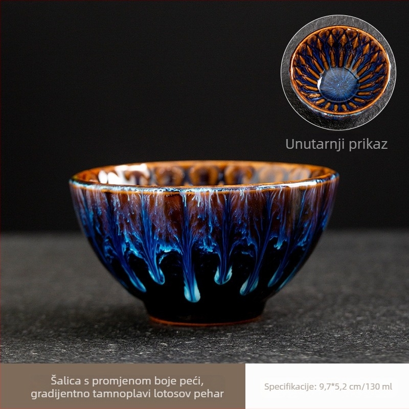 Porcelanska šalica za čaj, keramički čajni komadić — samostalni komad za kućnu dekoraciju