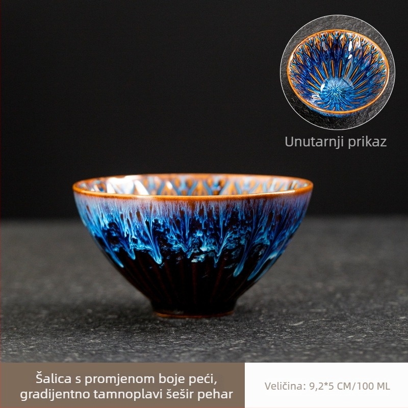 Porcelanska šalica za čaj, keramički čajni komadić — samostalni komad za kućnu dekoraciju