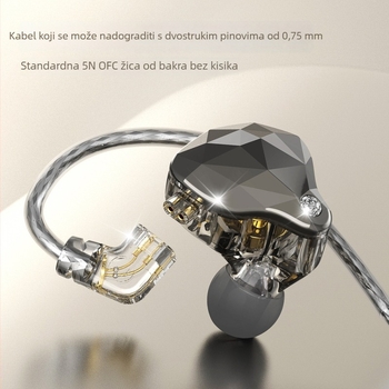 X4Pro sportske žične slušalice u uho, 3,5 mm priključak, kabel s uvijanjem iza uha, mikrofon, 11 mm zvučnik, 16 Ω
