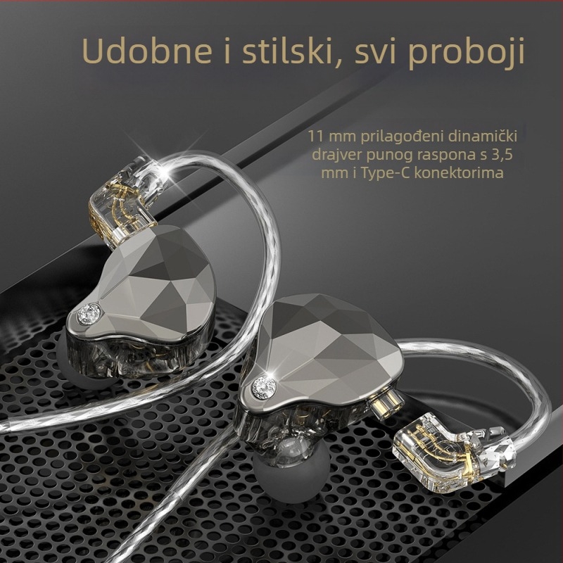 X4Pro sportske žične slušalice u uho, 3,5 mm priključak, kabel s uvijanjem iza uha, mikrofon, 11 mm zvučnik, 16 Ω