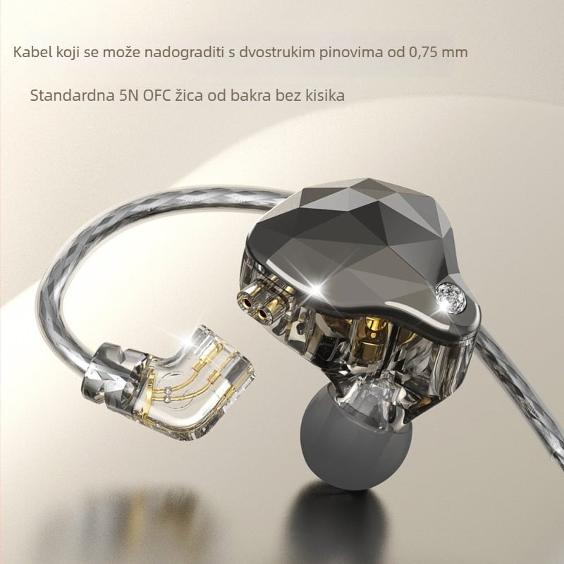 X4Pro sportske žične slušalice u uho, 3,5 mm priključak, kabel s uvijanjem iza uha, mikrofon, 11 mm zvučnik, 16 Ω
