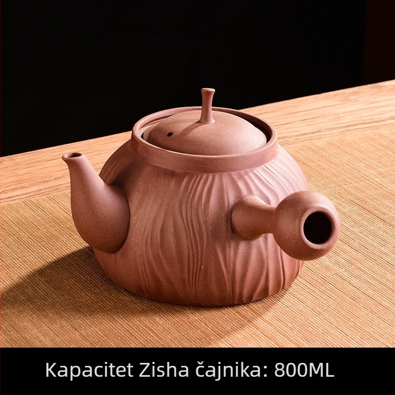 Tradicionalni set čajnika od ljubičaste gline za kuhanje na otvorenom plamenu, ručno izrađeni čajnik od ljubičaste gline, posuda za grijanje vode, grijač za mlijeko, čajnik i posuda