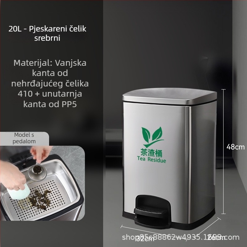 Nehrđajući čelični kantu za čaj s filtrom, uredska upotreba, 12 L