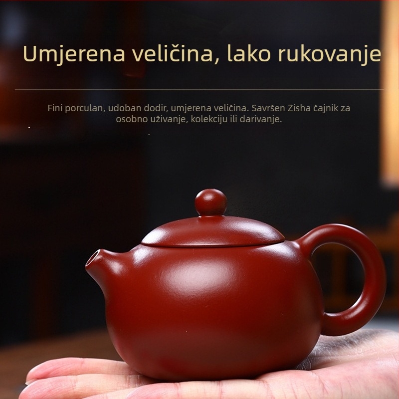 Ručno izrađena čajna posuda od purpurne glini, stil Red Robe Xishi, za kućnu pripremu čaja, u kutiji za poklon