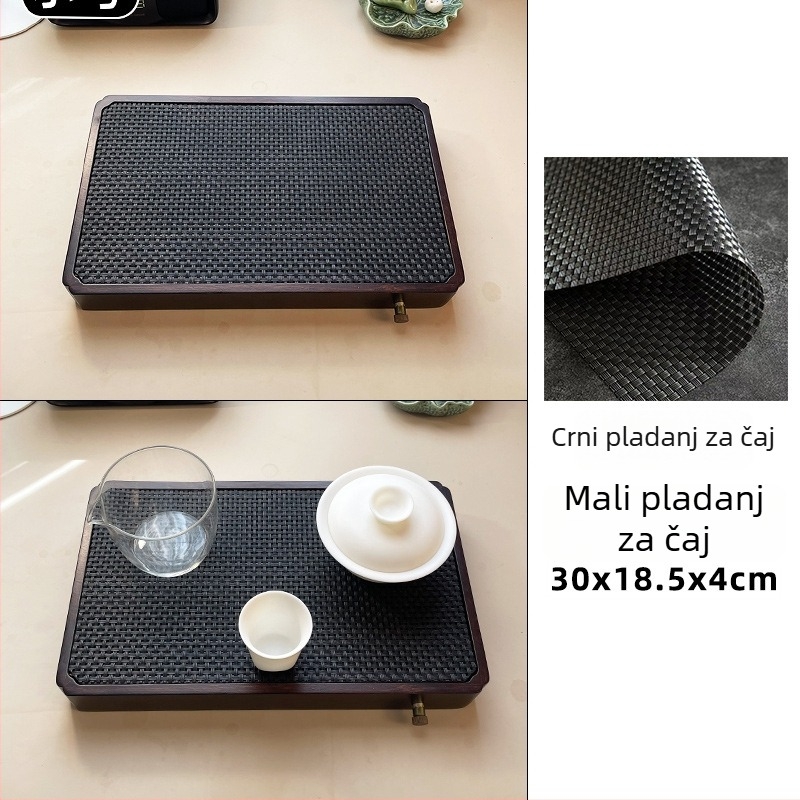 Minimalistička i elegantna čajna pladnja za kućnu upotrebu s mogućnošću pohrane vode, Wen Ding čajna pladnja [Mountain Mist]