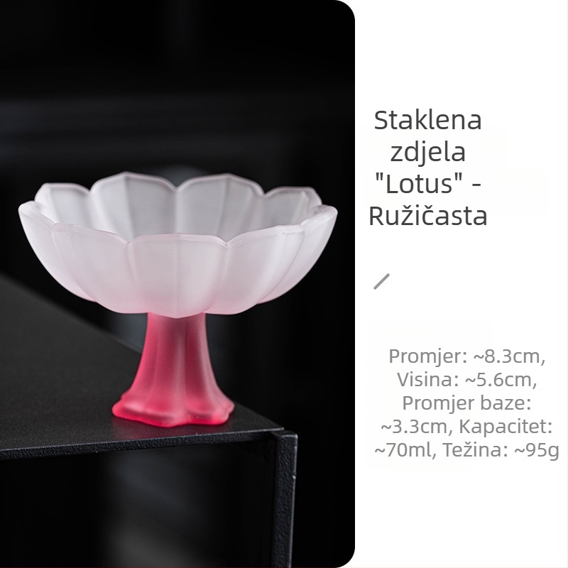 Glazirana pastelna čaša za čaj s visokim stalkom, aromatična čaša i čaše za rižino vino i soju – elegantno staklo
