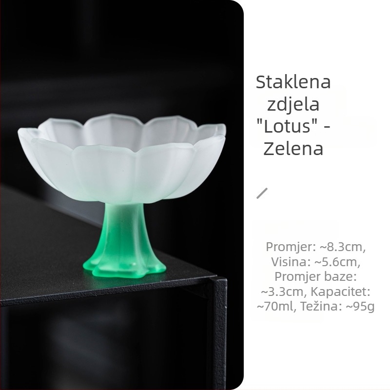 Glazirana pastelna čaša za čaj s visokim stalkom, aromatična čaša i čaše za rižino vino i soju – elegantno staklo