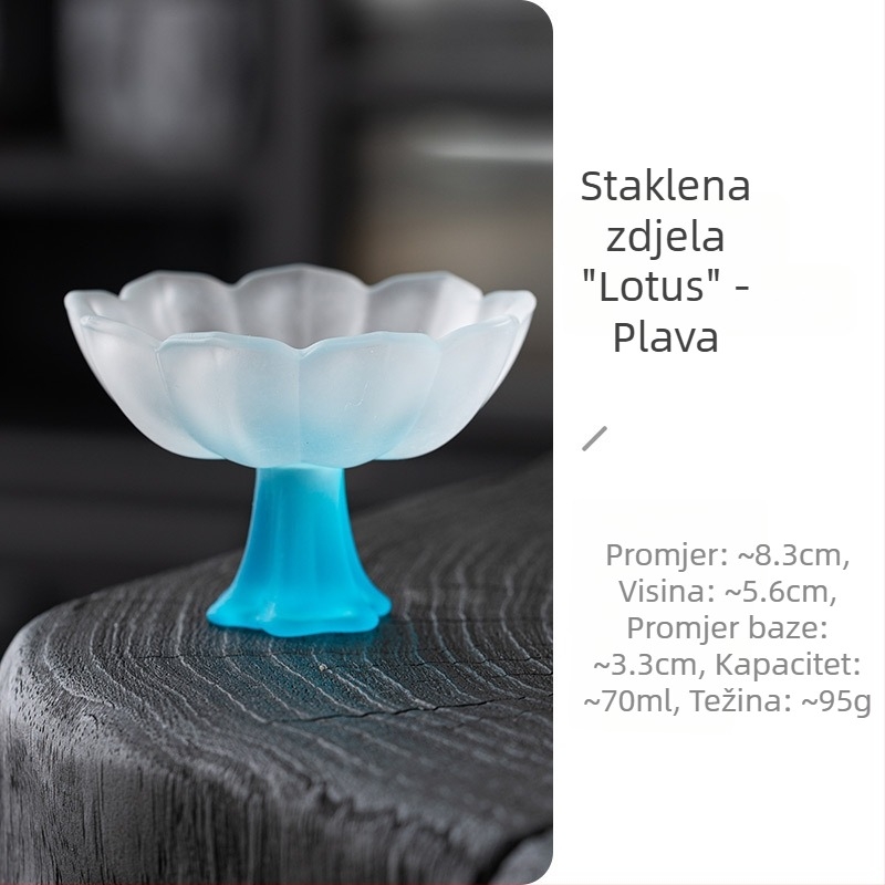 Glazirana pastelna čaša za čaj s visokim stalkom, aromatična čaša i čaše za rižino vino i soju – elegantno staklo