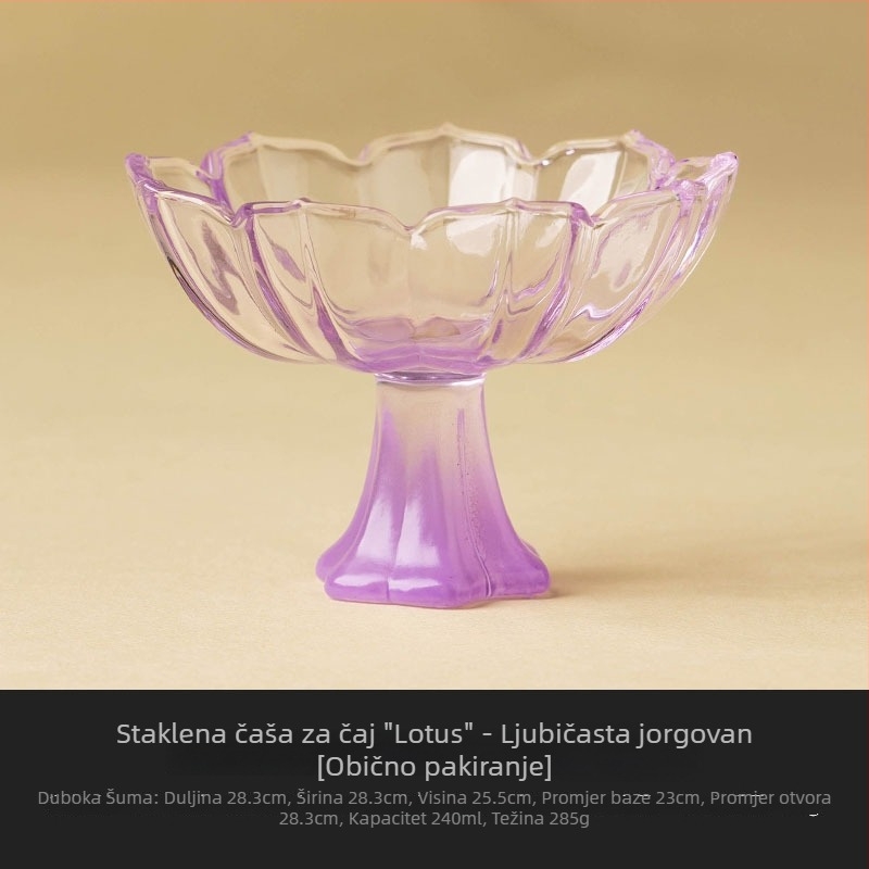 Glazirana pastelna čaša za čaj s visokim stalkom, aromatična čaša i čaše za rižino vino i soju – elegantno staklo
