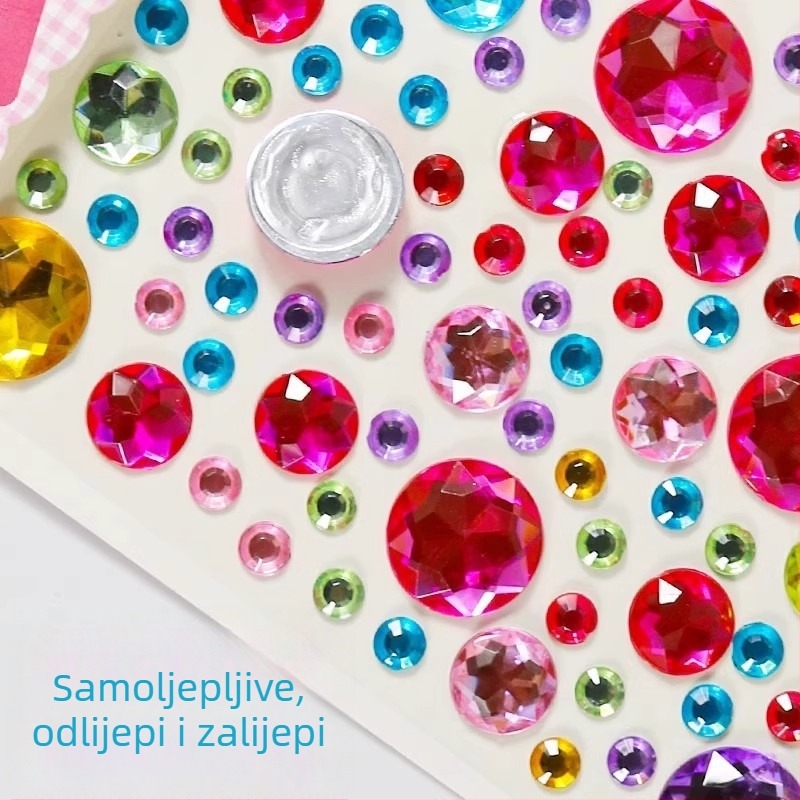3D naljepnice princeze za djevojčice – kristalni ukrasi s draguljima