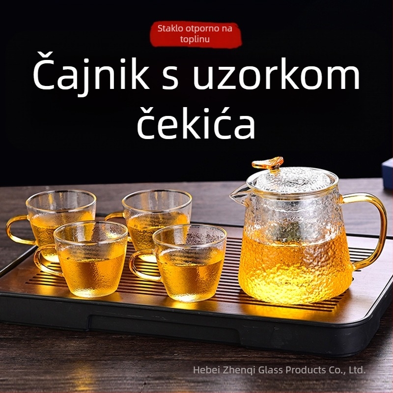 Prilagodljivi stakleni čajnik s razdajanjem čaja i vode