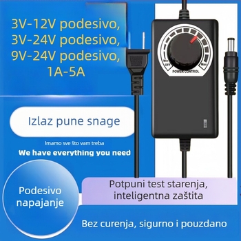 Prilagodljivo napajanje 3-12V/2A, 9-24V za LED traku i pumpu vode s motorom, regulirana brzina 3-24V