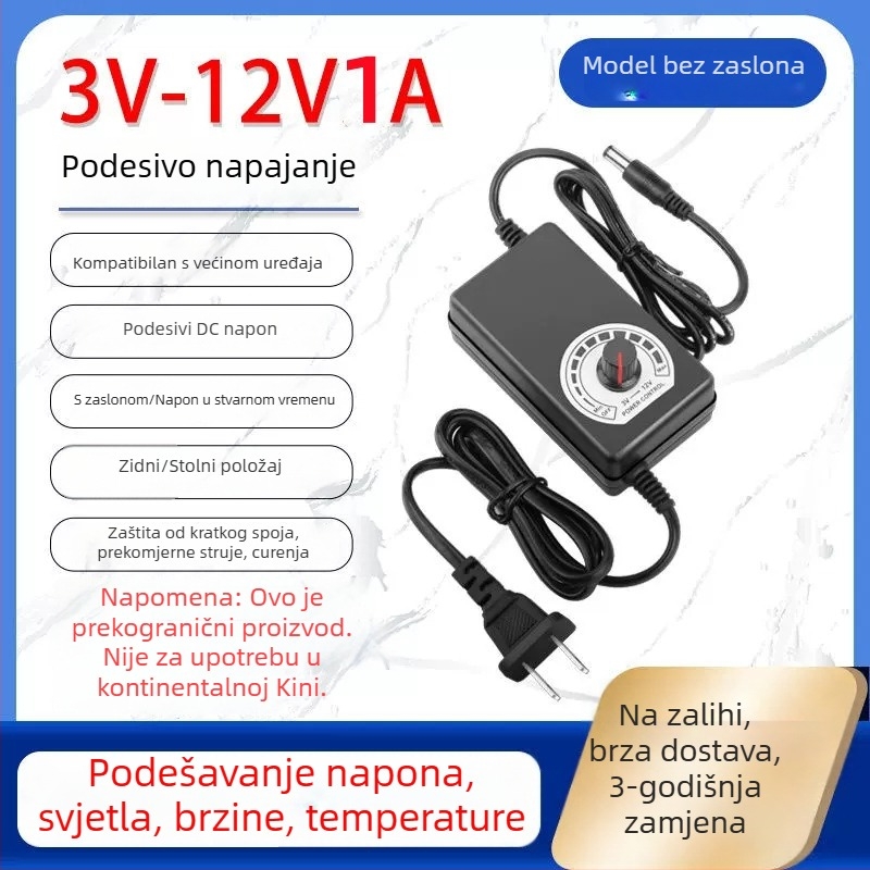 Prilagodljivo napajanje 3-12V/2A, 9-24V za LED traku i pumpu vode s motorom, regulirana brzina 3-24V
