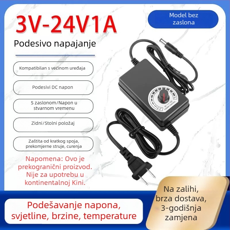 Prilagodljivo napajanje 3-12V/2A, 9-24V za LED traku i pumpu vode s motorom, regulirana brzina 3-24V