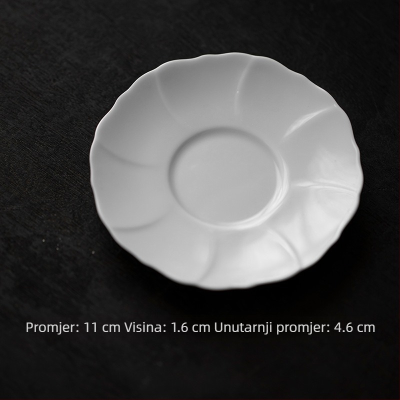 Porcelanski podmetač za čaj s cvjetnim listićima, keramički izolacijski dodatak za čajnu ceremoniju