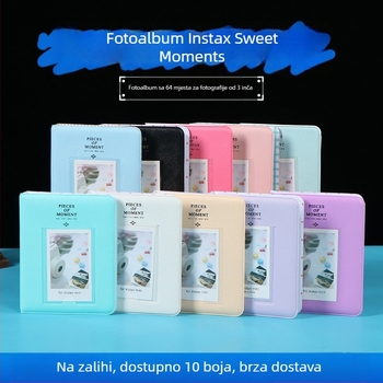 Polaroid fotoalbum s 3-inčnim umetkom, memorijalni album s otvorenim stranicama