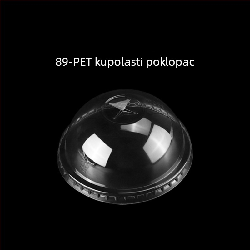 Jednokratne PET čaše za mliječni čaj, trendi debele čaše s U oblikom, promjer 90 mm