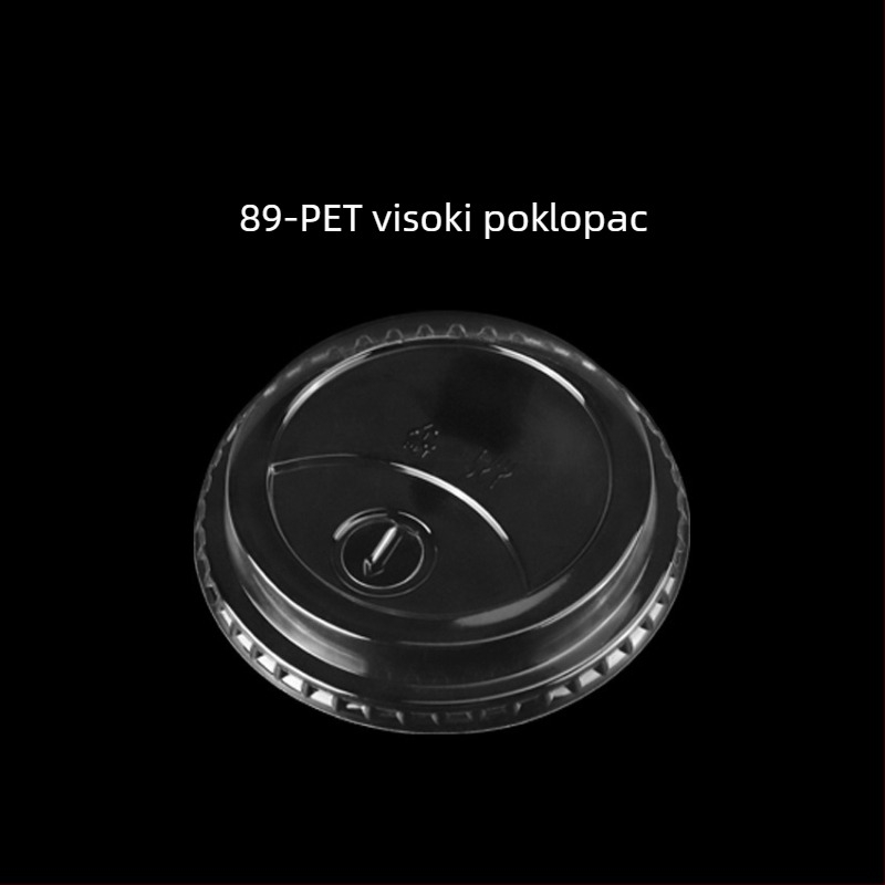 Jednokratne PET čaše za mliječni čaj, trendi debele čaše s U oblikom, promjer 90 mm