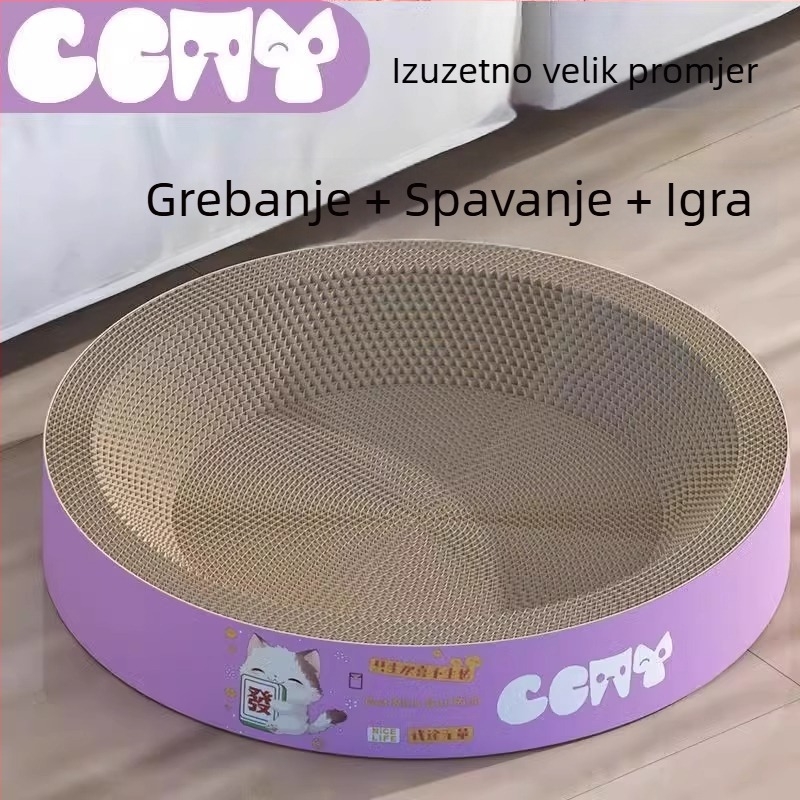 Integrirana ploča za grebanje s vertikalnim sisal stupcem, ekstra velika, otporna na habanje i bez odvajanja dlaka, mačje gnijezdo za sve sezone