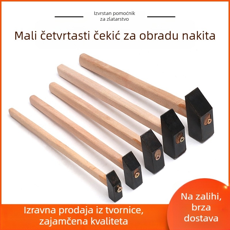 Mali željezni čekić – kvadratni čekić za metalne radove i završnu obradu nakita od zlata i srebra