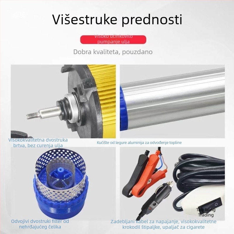 Električna pumpa za vino za kućnu upotrebu, 12V, nehrđajućeg čelika, potpuno automatska