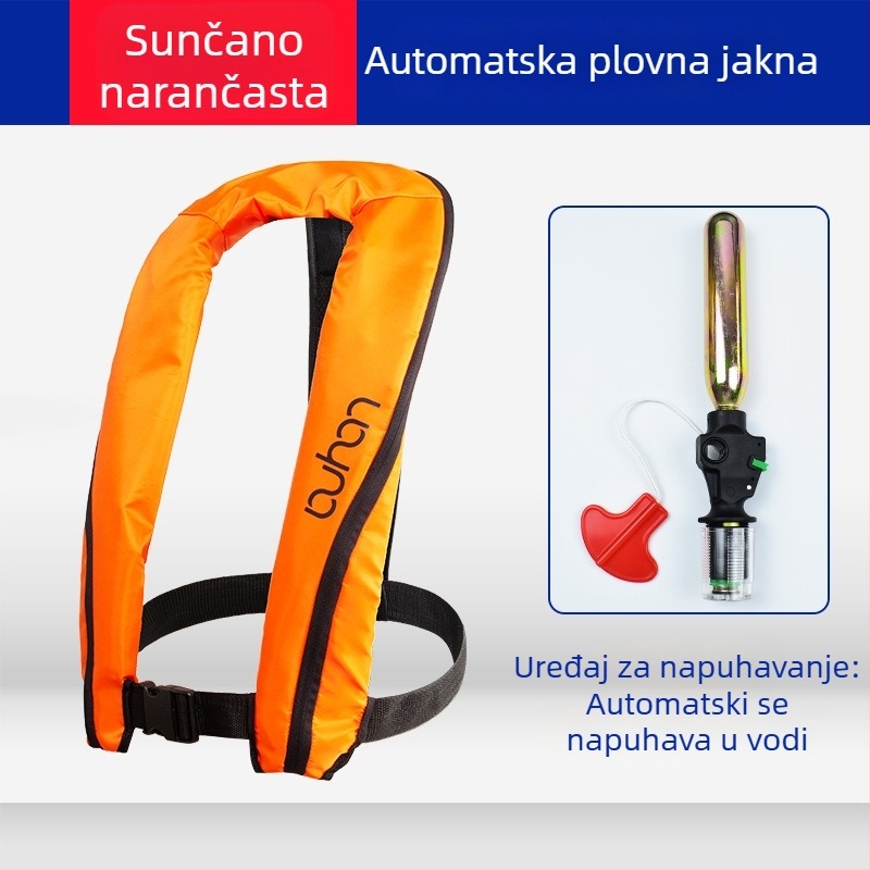 Prijenosni automatski napuhujući prsluk za spašavanje za odrasle, za ribolov, lagana vanjska oprema za spašavanje