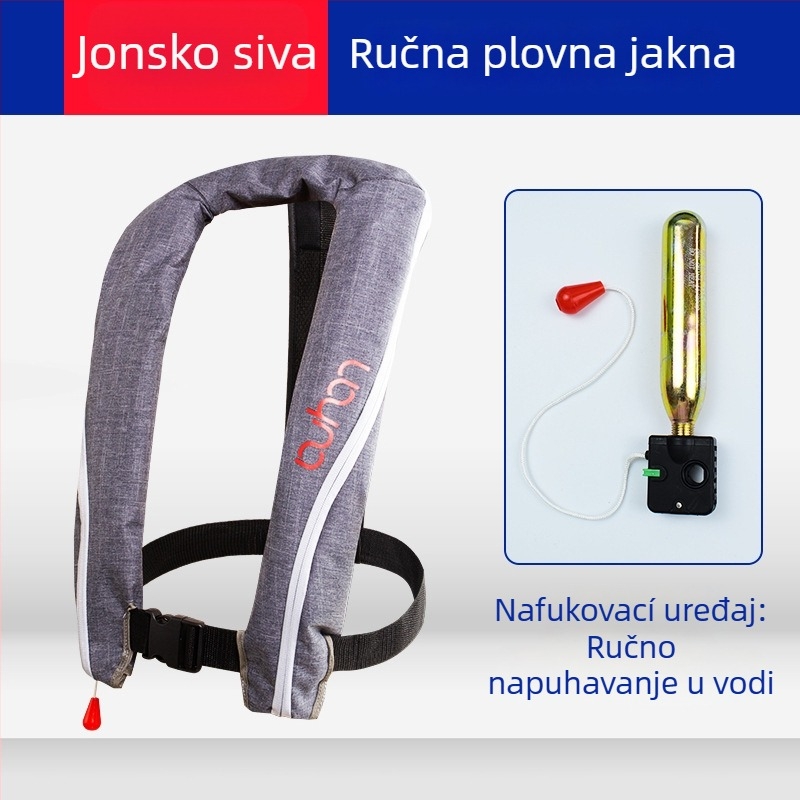 Prijenosni automatski napuhujući prsluk za spašavanje za odrasle, za ribolov, lagana vanjska oprema za spašavanje