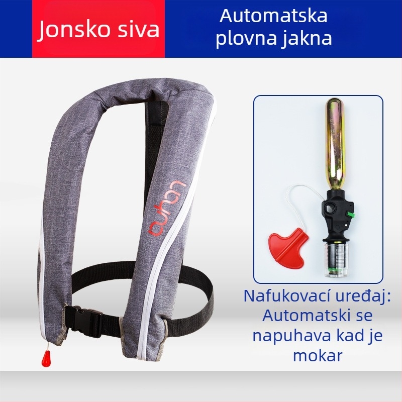 Prijenosni automatski napuhujući prsluk za spašavanje za odrasle, za ribolov, lagana vanjska oprema za spašavanje