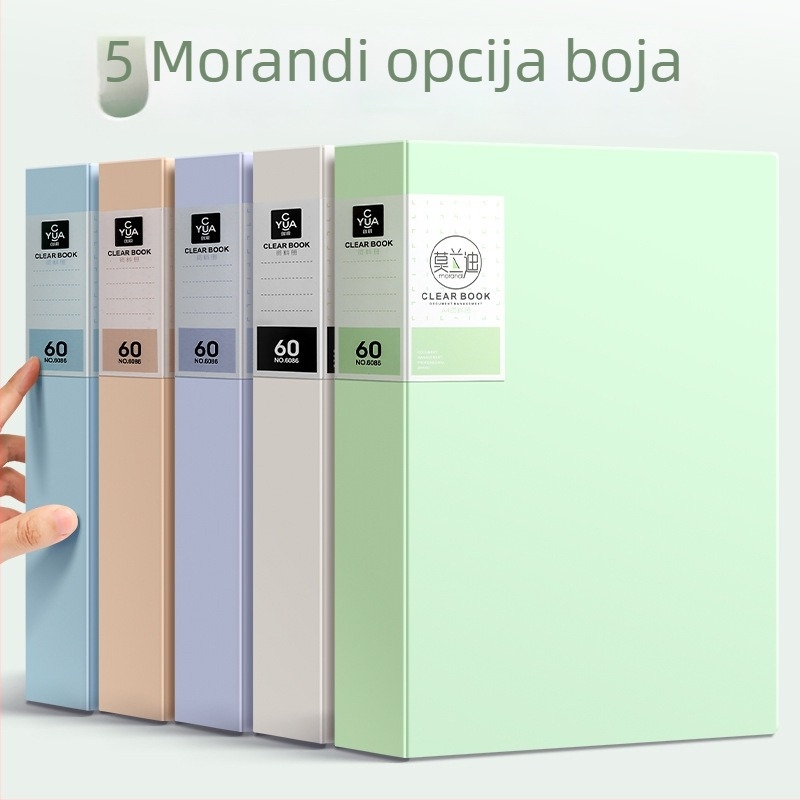 Morandi A4 mapa s prozirnim umetnim listovima za dokumente, ispite i partituru