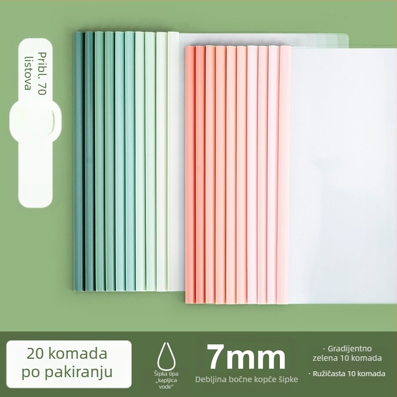 A4 arhivska mapa s klipom i prozirnim umetkom, velika kapaciteta za dokumente, uredski materijali