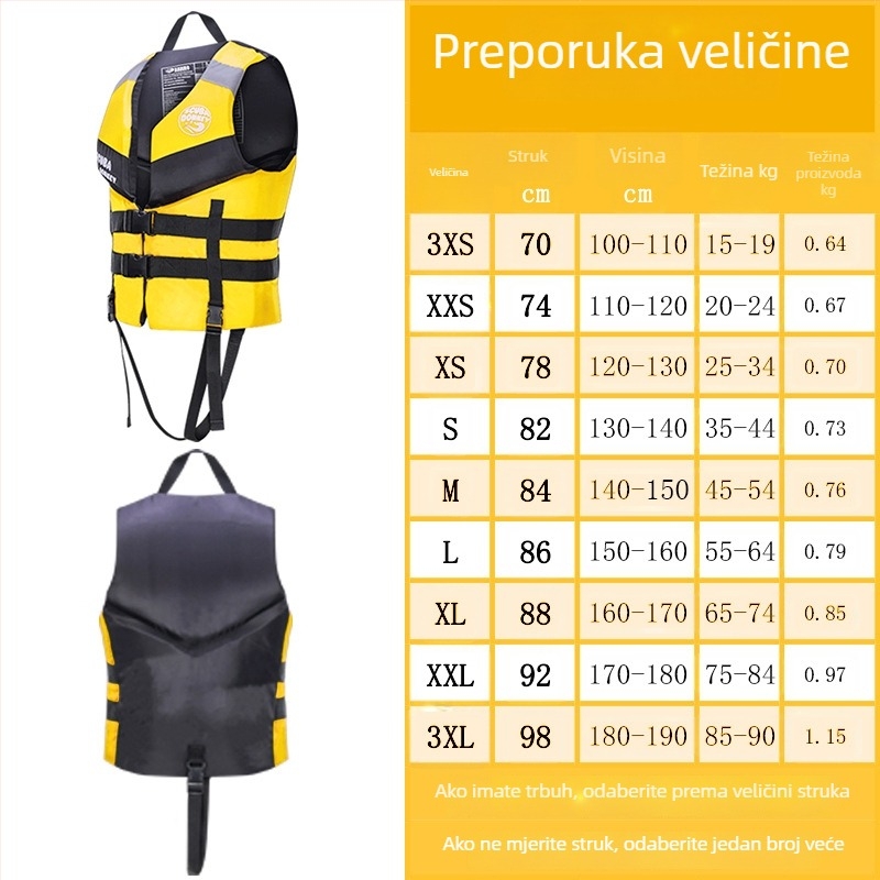 Dječji prsluk za spašavanje s velikom uzgonu, za brod i snorkeling