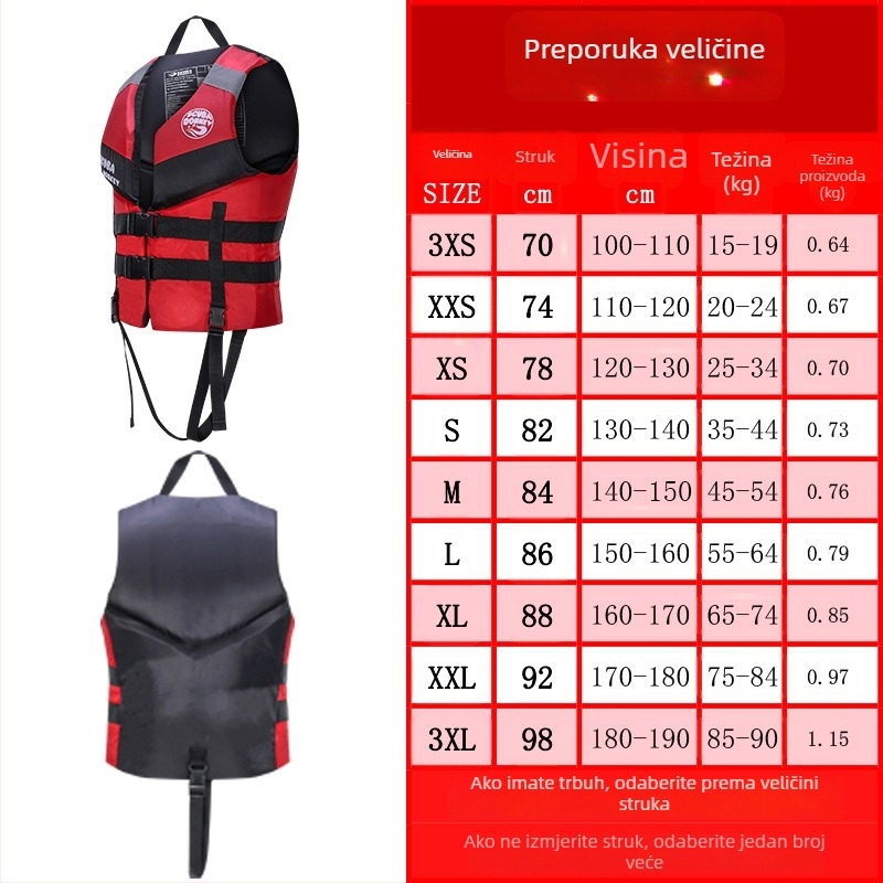 Dječji prsluk za spašavanje s velikom uzgonu, za brod i snorkeling