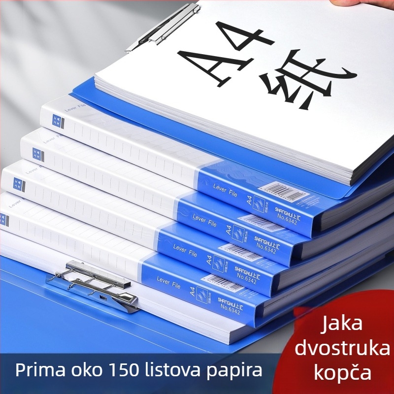Set od 10 A4 debelih fascikli sa snažnim jednostrukim i dvostrukim kopčama za stolnu pohranu